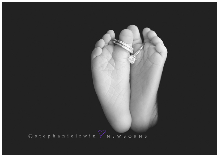 I always capture detail shots such as baby feet during my newborn sessions.